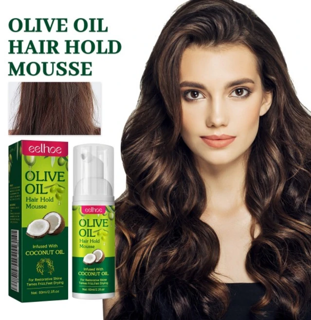 호환 올리브 오일 헤어 스타일링 무스 오래 지속되는 스타일링 헤어 곱슬 감소 헤어 파쇄 방지 헤어 컬 유 - 쿠팡