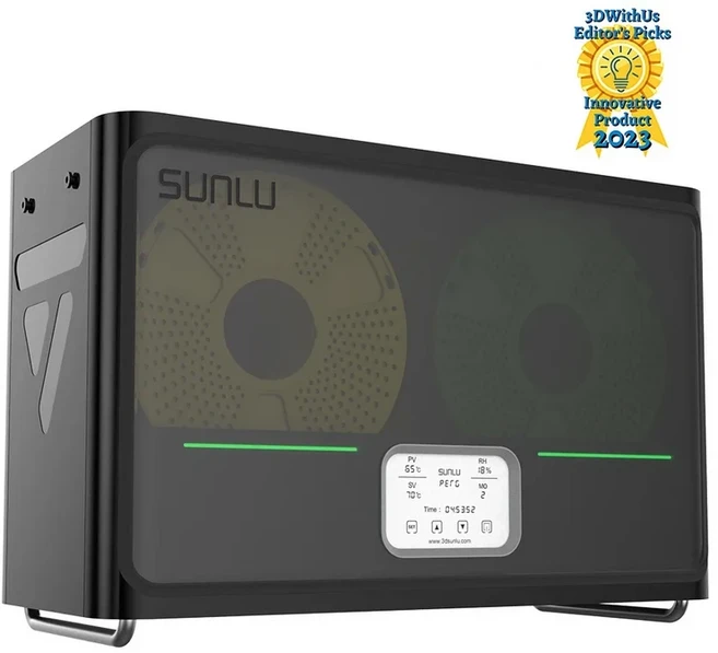 SUNLU S4 필라멘트 건조기 공식 3D 프린터 스풀 3KG 350W PTC 히터 70 ℃ 최대 온도 Sunlu 상자, 01 EU Plug  Black