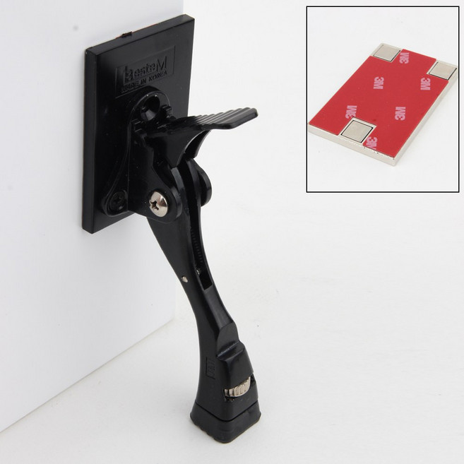 무타공 자석 접착식 현관문 도어스토퍼 말굽 문고정, 1개