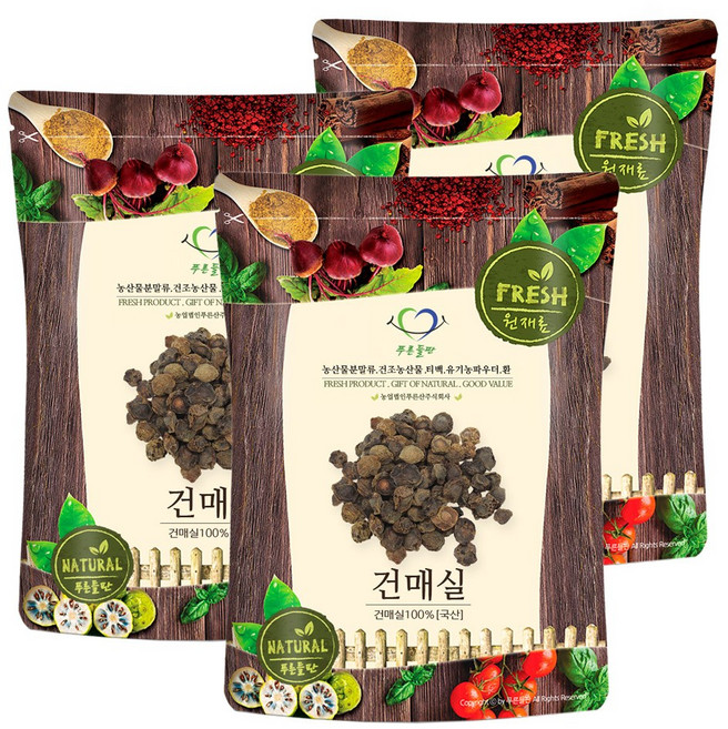푸른들판 국내산 건조 매실, 500g, 1개입, 3개