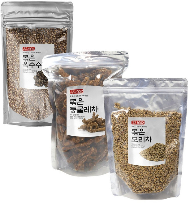 국산 볶은 보리차(500g) 둥굴레차(300g) 옥수수차(500g) 주전자용 세트, 1개