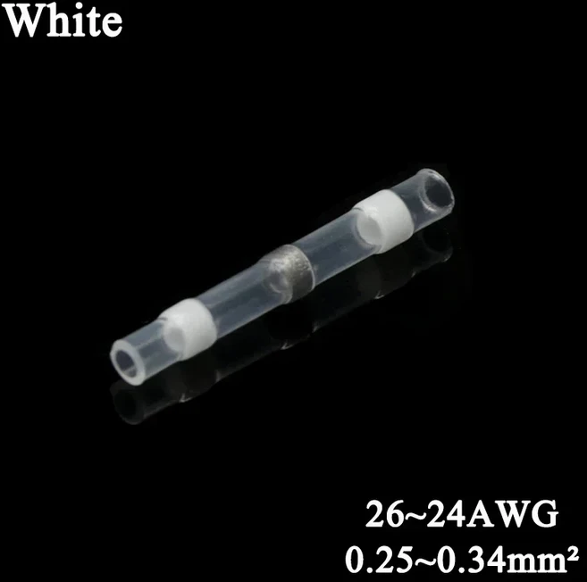 31 열수축 튜브 방수 솔더 링 와이어 커넥터 Awg26-8 절연 버트 부싱 전기 스플라이스 터미널, 07 White, 02 10Pcs, 01 CHINA
