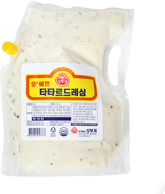 오뚜기 오쉐프 타타르 소스, 2kg, 18개