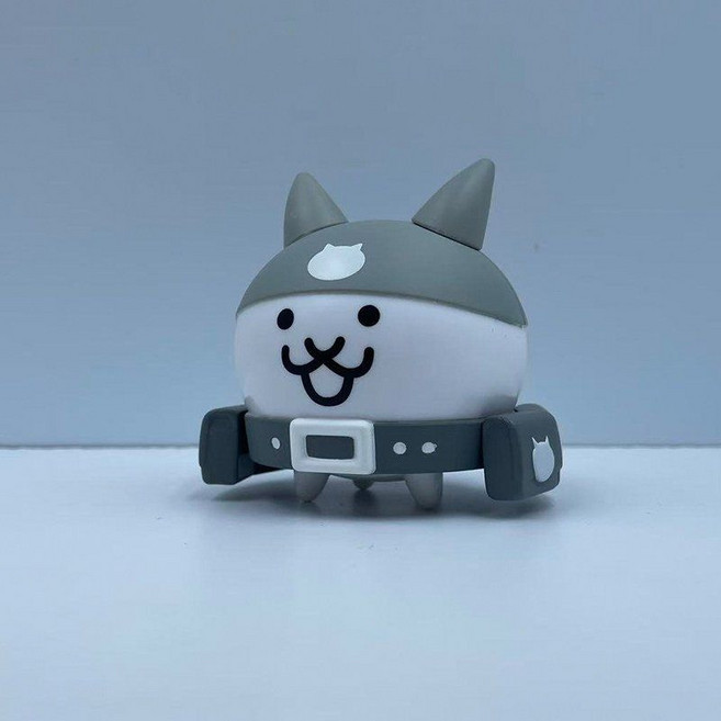 냥코대전쟁 피규어 고양이 도둑 스모 세뇌된 빌더 4종 장식 소품 가챠, 높이 약 7.5cm D모델, 벌크 모델