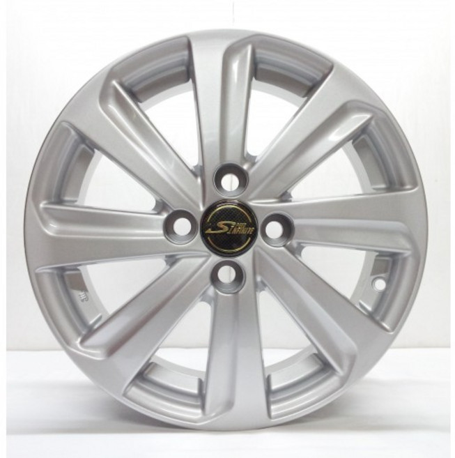 FK鋁圈 15吋 4/100 D80823 銀色 輕量化設計提升操控性 多種車型適用, 1個