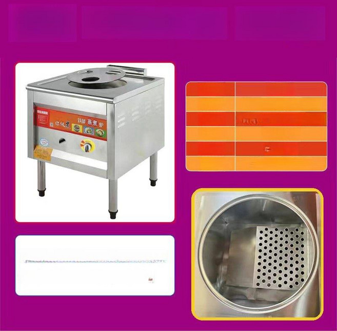 식당스팀기 만두 찐빵 상업용 취반기 찜기 식당용 쿠커 증기 대게 업소용 찜솥 대형, 팬 없음 3구 패널 순수, 기본 색상