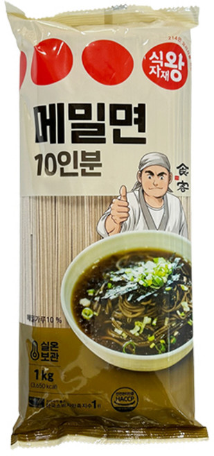 식자재왕 생메밀면 (6인분), 10개, 1kg