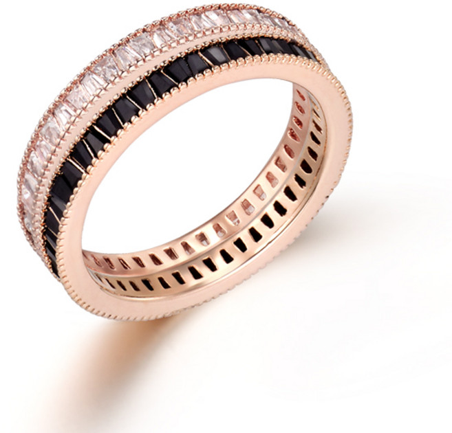 엘르주얼리 14K Gold Plated 블랙 화이트 이터너티 반지 2종 세트 ELBRWR146