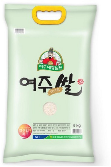 여주시농협 대왕님표 여주쌀 단아미 (추청), 1개, 4kg(특등급)