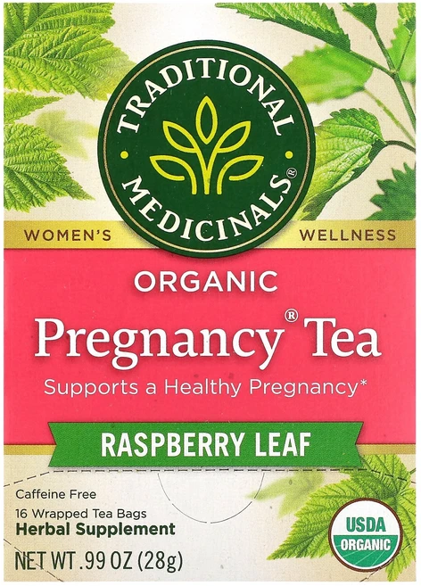 단백질 비타민 철분 마그내슘 칼슘 Traditional Medicinals 유기농 임신차 라즈베리 잎 카페인 무함유 포장 티백 16개입 28g(0.99oz) 고루고루섭취해주세요, TraditionalMedicinals유기농임신차라즈베 - 쿠팡