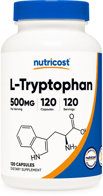뉴트리코스트 L-트립토판 500mg 캡슐 글루텐 프리, 120정, 1개