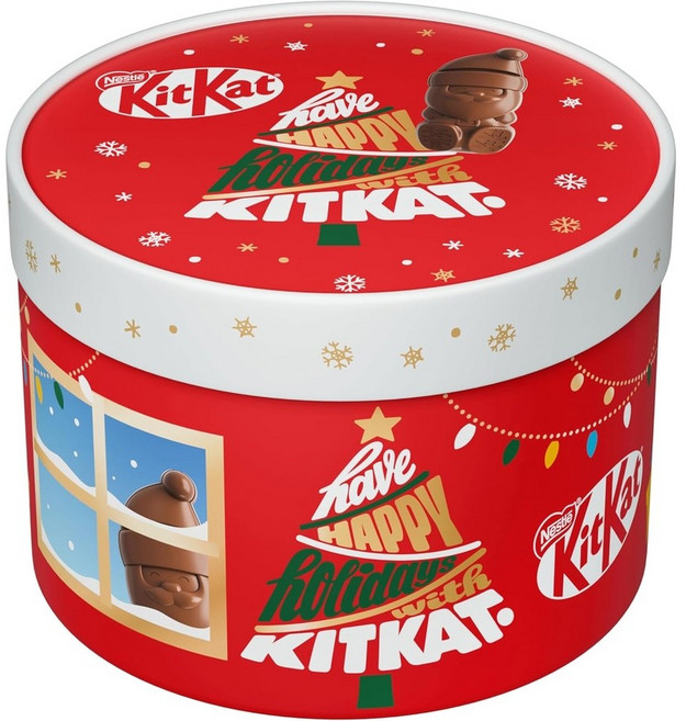 일본 네슬레 재팬 킷캣 홀리데이 산타 파티 박스 35개입, 1개
