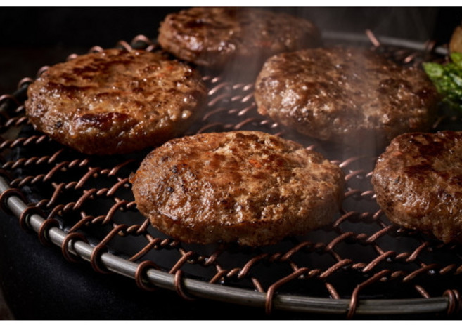 [엔돌핀삼겹살] 100% 구운 완벌 떡갈비 5장 X 2팩 (10장) 함박스테이크 한돈떡갈비, 1개, 350g, 떡갈비 5장 X 2팩(총 10장)