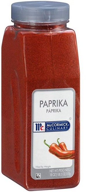 McCormick Culinary 파프리카 510.3g(18온스) - 스위트 파프리카 시즈닝 510.3g(18온스) 용기 1개 닭고기 돼지고기 마리네이드 및 드레싱에 적, 1.51kg