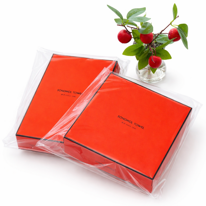 송월타올 순면 3색 고리 수건 세트 주방 타월 선물 답례품, 1세트, 보라+주황+회색