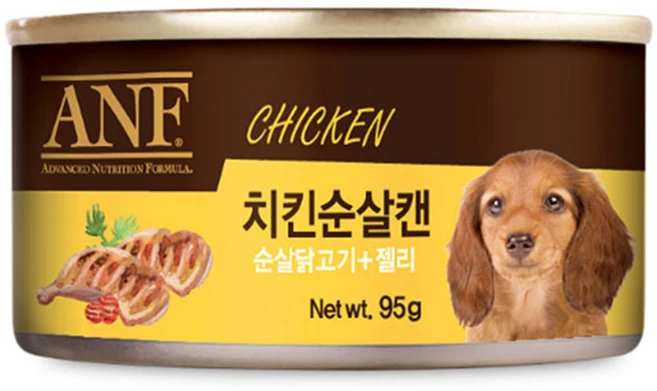 에이엔에프 강아지 간식캔, 치킨순살맛, 95g, 24개 - 쿠팡