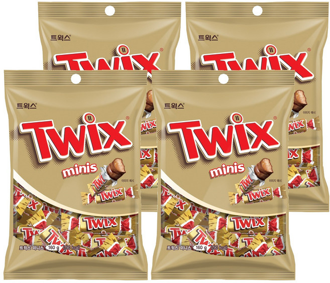 트윅스 미니 초콜릿, 160g, 4개