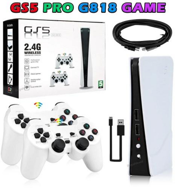 레트로게임기 고전게임 오락실게임기 옛날게임 HDTV 레트로 비디오 미니 게임 스테이션 818 클래식 8 비트 박스 듀얼 무선 컨트롤러 GS5 G818 TV 콘솔 신제품 고전게임 오, GS5 G818 GAME, 1개, 1) GS5 G818 GAME