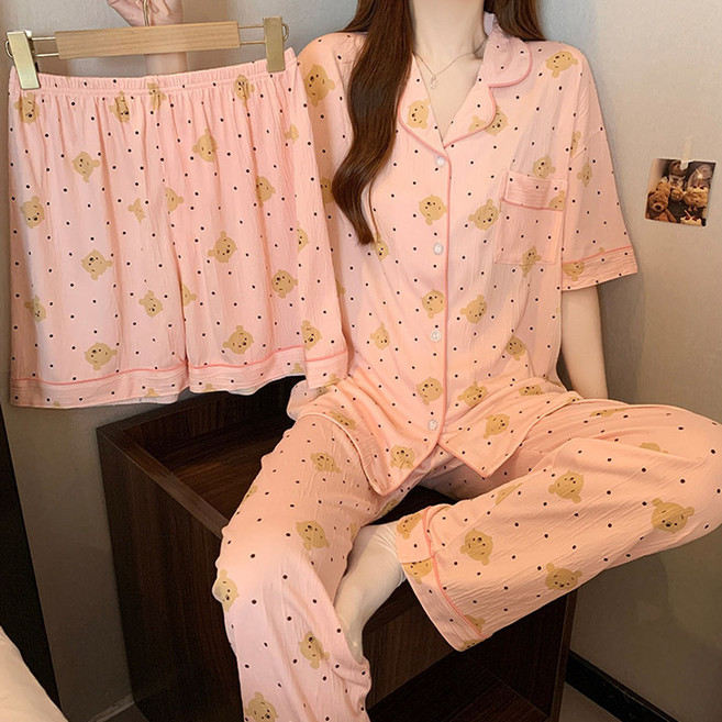 드마엘 덴시아 쓰리피스 파자마세트(9color)+델로나