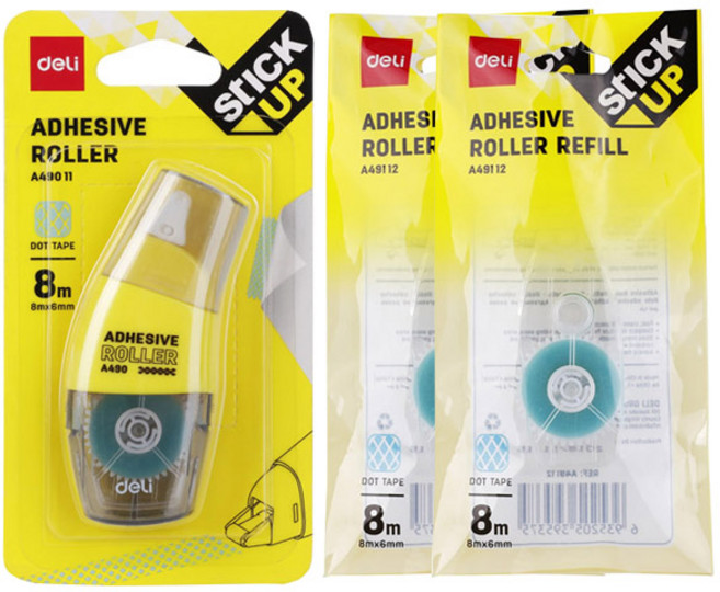 델리 투명 양면테이프 풀 테이프 본품+리필 세트, 1세트