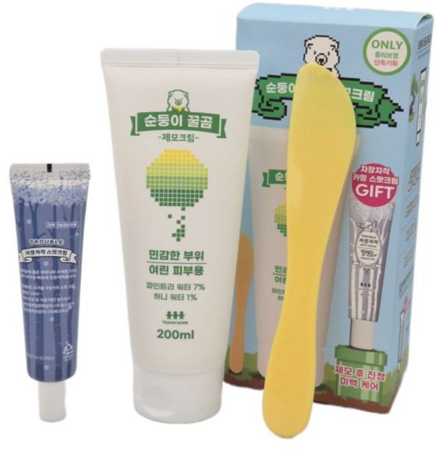 테온셀 팀스모어 순둥이 꿀곰 제모크림 200ml (한정기획/단품 중 택1) -, 기획 단품+진정크림30ml