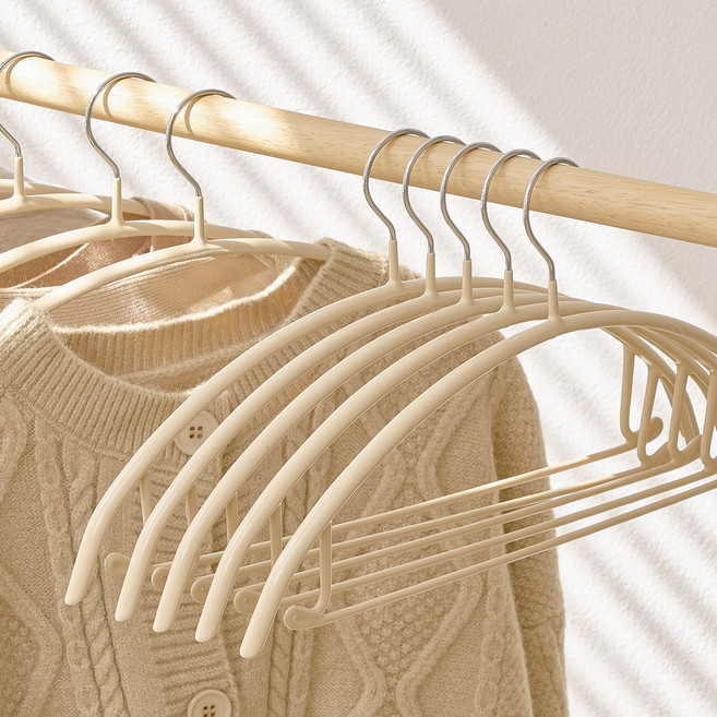 얼라이브즈 논슬립 어깨뿔방지 옷걸이, 베이지, 100개