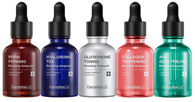 센텔리안24 부스팅 앰플 30ml 5종 세트(글루타치온 피디알엔 히알루론산 콜라겐타이트닝 아쿠아필링), 1세트