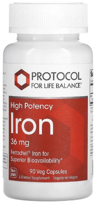 프로토콜포라이프밸런스 철분 아이언 36mg Iron 캡슐 90정 - 쿠팡