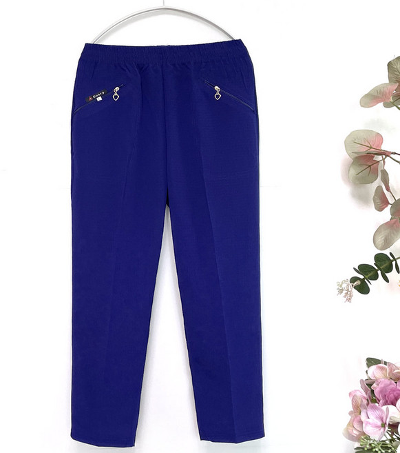 국민할매 국내생산 할머니옷 엄마옷 여름 요루 지퍼 밴딩바지[EVL-P01] 여름바지 요양원옷