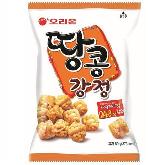 오리온 땅콩강정 스낵, 6개, 80g