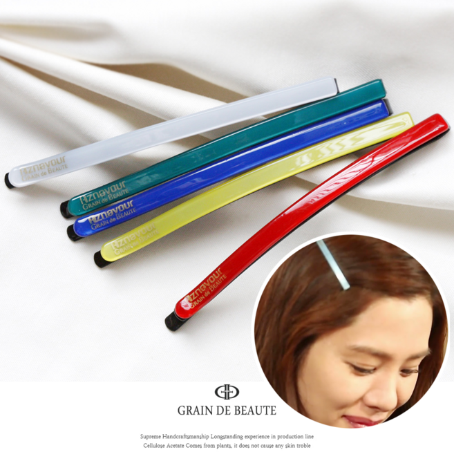 문스샵) 아즈나브르 컬러 스틱 포인트 실핀 호피 실핀 6.4cm 8.5cm 10cm 일자 옆머리핀 앞머리핀 롱 실핀 미니 슬림 심플 머리핀 헤어핀 그랭드보떼