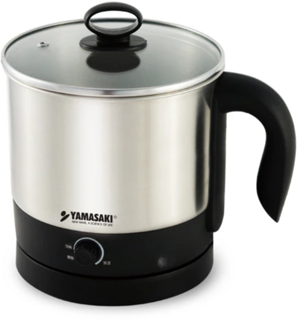 YAMASAKI山崎 1.0L不鏽鋼多功能美食鍋 SK-109SP 快速加熱 小家庭必備, 1個