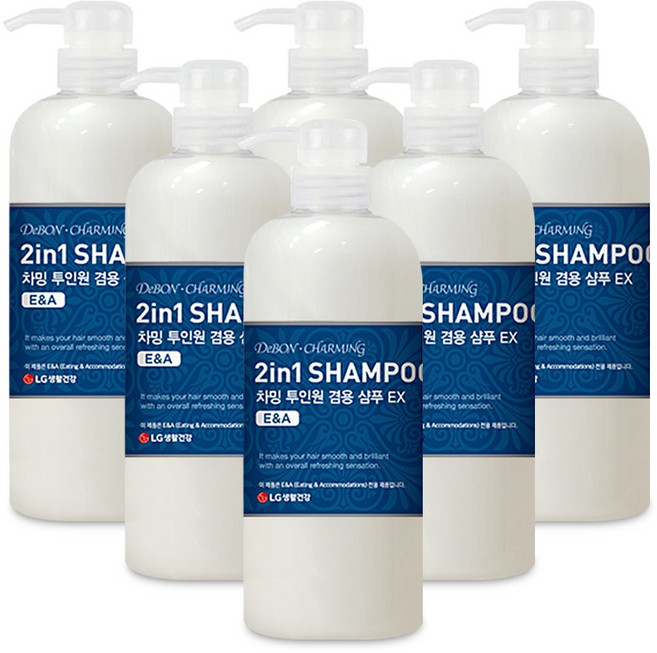 드봉 차밍 투인원 겸용 샴푸 730ml 6개 샴푸 린스 겸용