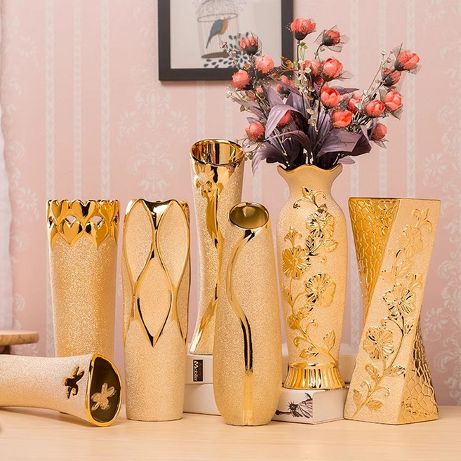 고급스러운 화병 장식장 테이블 꽃병 인테리어 아우레아, 2. Flower hair