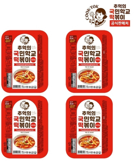 추억의국민학교떡볶이 추억의 국민학교 떡볶이 오리지널x4개, 4개, 600g