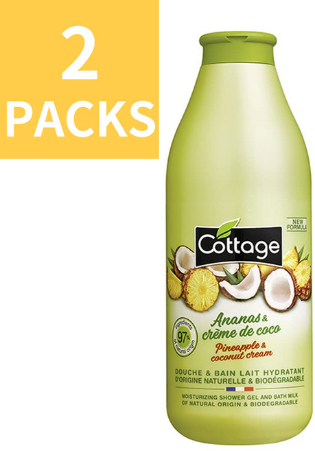 코티지 샤워 젤 밀크 파인애플 코코넛 750ml x 2팩