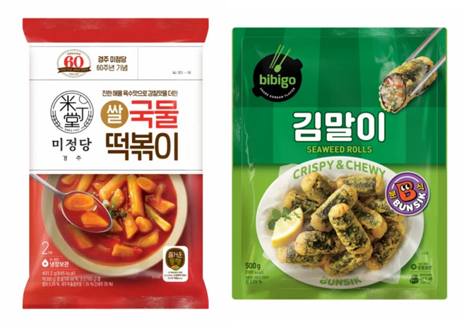 (에이브쇼핑)미정당국물떡볶이 2인분 x 1개 + 밀당의고수 김말이 400g x 1개, 1세트