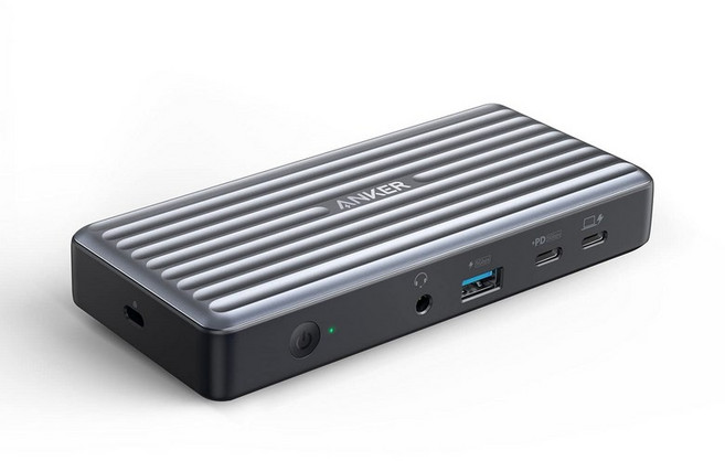 Anker PowerExpand 9-in-1 USB-C PD Dock 60W 20W USB Power Delivery4K HDMI USB-A 1Gbps 3.5mm 도킹 스테이션 출력 대응 디스플레이 이더넷, 1개