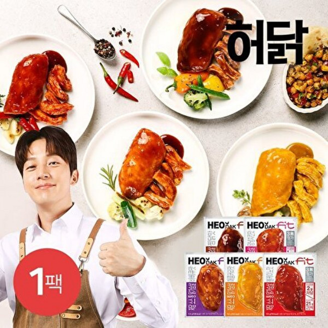 허닭 허닭FIT 저당 소스 통 닭가슴살 100g 5종 1팩, 04.저당 소스 통 닭가슴살 볼케이노맛 1팩, 04.저당 소스 통 닭가슴살 볼케이노맛 1팩