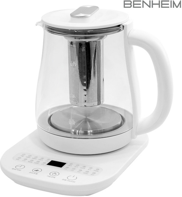 벤하임 멀티 티포트1.8L BMT-04-001 티망 커피부터 분유까지 디지털 원터치 멀티 글라스 티메이커