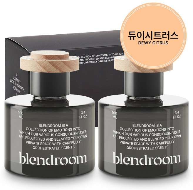 블랜드룸 고급형 디퓨저 1+1, 2개, 듀이시트러스100ml