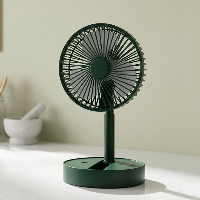 윈디제로2 접이식 무선 탁상용 선풍기 캠핑 미니 무소음 서큘레이터, 그린 2개