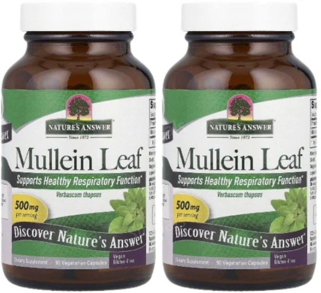 네이처스앤서 뮬레인잎 뮬레인 500mg 90캡슐 2개 MulleinLeaf, 90정 - 쿠팡