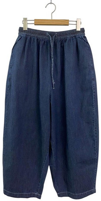 빅걸스토리 여성 빅사이즈 봄신상 밴딩 배기청바지 통청바지 항아리바지