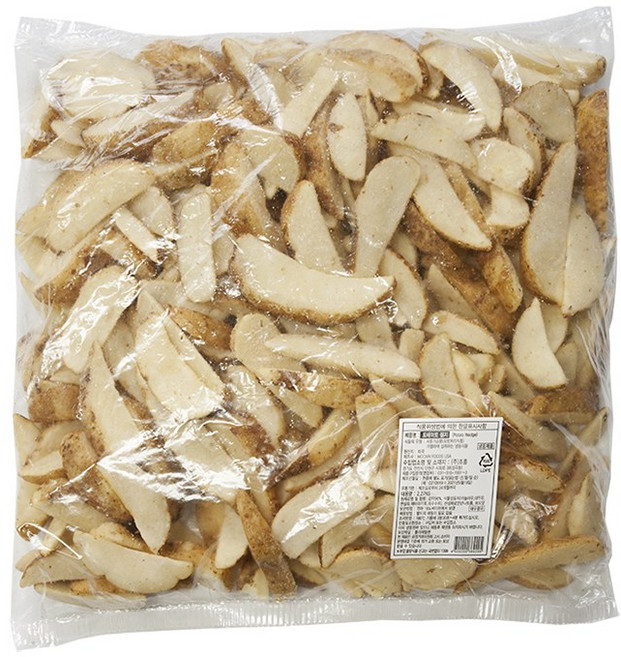맥케인 포테이토웨지 2kg 반달감자 조흥 냉동 아이스박스무료포장 및, 1개