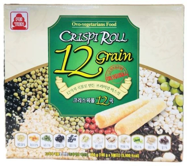 뉴초이스 12가지 곡물 크리스피롤 12곡, 뉴 초이스 미니 크리스피롤 12곡 950g 과자 코스트, 950g, 1박스 - 쿠팡
