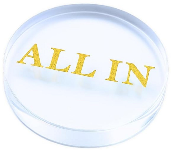 ALL IN 올인 포커 딜러 버튼 텍사스 홀덤 포커 세트 칩 2개입, 2개, 포커 버튼