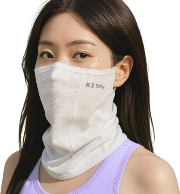 K2 세이프티 쿨핏 자외선차단 마스크, 화이트, 1개