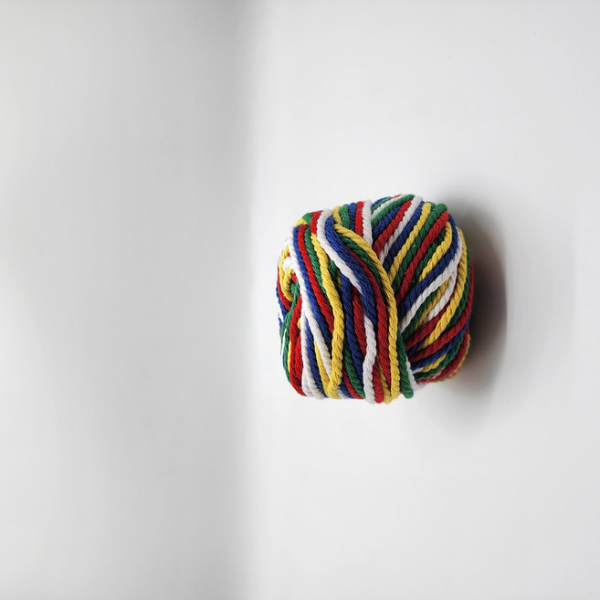 오색실 팔찌 재료 불교 용품 합격 부적 소원 행운, 2개, 오색소(40g)