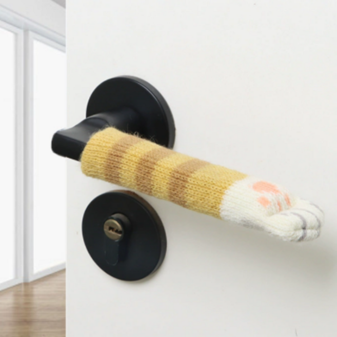 요니크 소음방지 문고리 보호커버, 옐로우